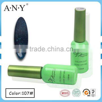 ANY Hot Selling Nail Art Beauty Curing Soak Off Diamond Blue 12ML Nail Gel Polish in Nail Polish