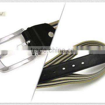 Men Pin Buckle Elastic Canvas Belt Minimalist Fashion Hit Color Knit Belt photo-6
