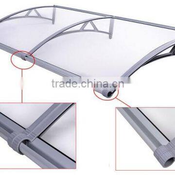 Innovative Design - PP Plastic Polycarbonate Door Canopy With Water Gutter - Clear Transparent PC Roof photo-5