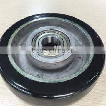 Custom 90mm polyurethane pu casting Wheel with bearings