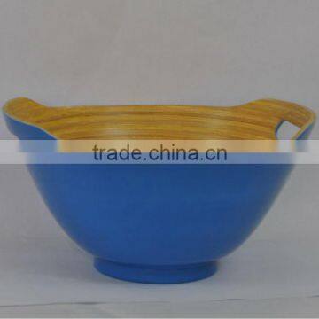 Vietnam oval blue bamboo bowl