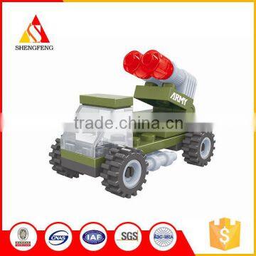 DIY Educational Plastic Toys Building Blocks for the Military equipment car