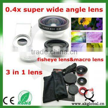 clip lens for iphone/universal clip 0.4x lens