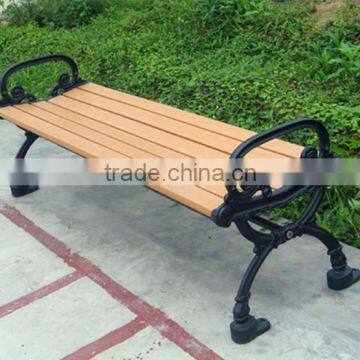 HDPE bench chair with cast iron park bench legs