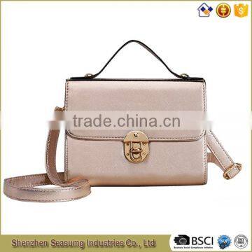 Fashion Pearl PU Flap Messenger Crossbody Bag