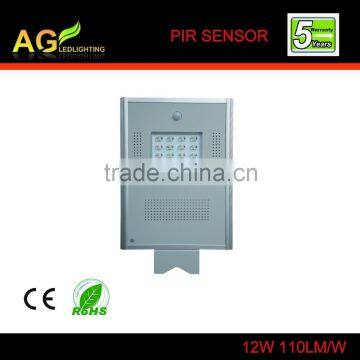 12w Intergreated Outdoor solar power motion sensor led street light