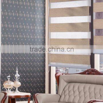 JINZUAN 100% Polyester Zebra Roller Blinds for Living Room