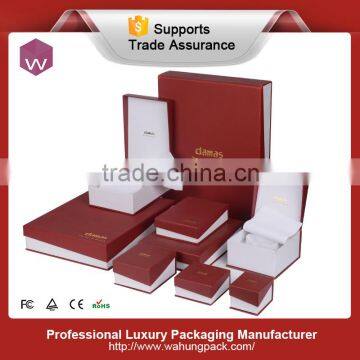 custom packaging for jewelry wholesale &Chinese red luxury paper boxes for jewel