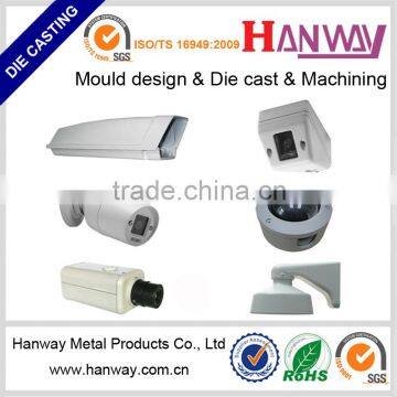 china manufacturer powder coating precision casting parts cctv camera housing aluminum die casting