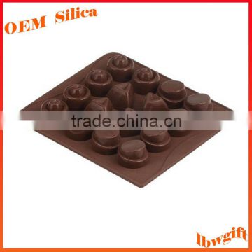 Custom 16 hole silicone cake mold Chocolate mould FDA kitchenware