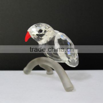 Small decorative crystal glass bird