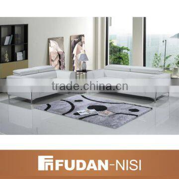 Bedroom furniture mini sectional sofa leather modern