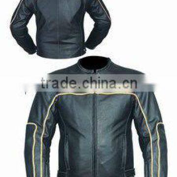 DL-1200-16 Leather Motorbike Jacket, Cowhide Leather Jacket