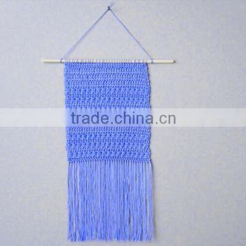 Various colors long tassels crochet handmade knitted macrame wall hanging