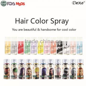 Private label best quality hair color washable hair color spray