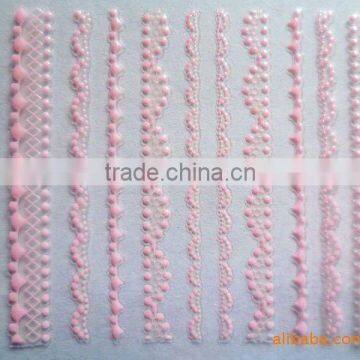 HL-206 lace 3D nail sticker & nail art decorations