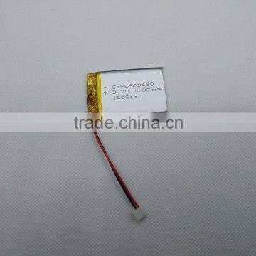 GPS battery 503450 1100mah 3.7v li-polymer lipo battery for GPS DVD Player