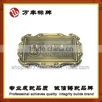 Hot Selling Metal Printing Liquor Bottle Neck Label, Embossed Wine Bottle Neck Label