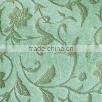 foil printed pu coated soft velboa fabric