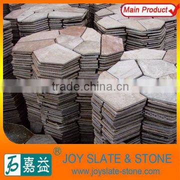 For paving natural flagstone in slate stone interlock