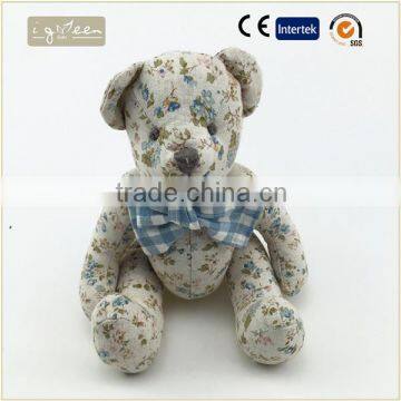 I-Green Toy Series-Fashional Style cute printcloth bear wearing bow tie