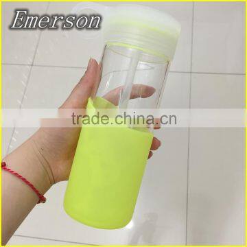 250ML Silicone Cover Sport Water Bottle water bottle joyshaker Outside Seal Juice Bottle infuser water bottle