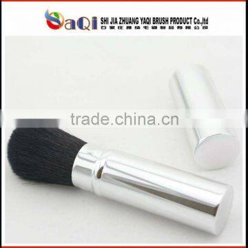 silver handle retactable powder brush,glitter powder brush