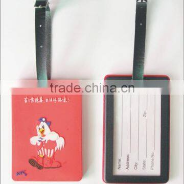 high quality embossing kft logo rubber fabric luggage tags