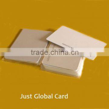 CR80 blank printable rfid white chip card for ribbon printer
