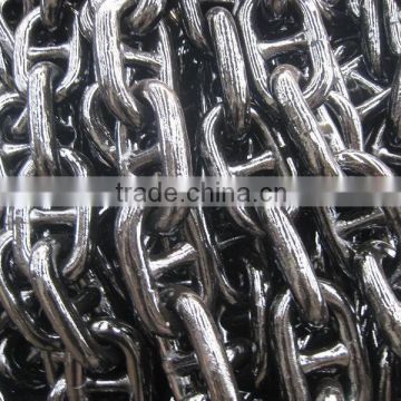 black marine stud chain mooring anchor chain