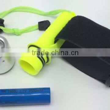 18650 3W High Water Proof Performance Diving Flashlight With Cuff and Sling photo-2