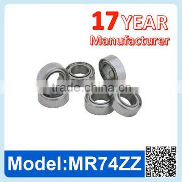 MR74 ZZ RS Miniature Ball Bearing Deep Groove Ball Bearing