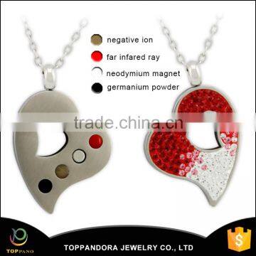 Hot sale fashion stainless steel necklace jewelry quantum bio energy pendant