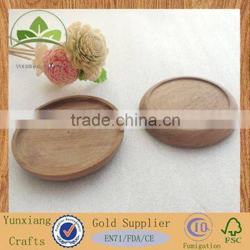 Round Wood Coasters With Wax