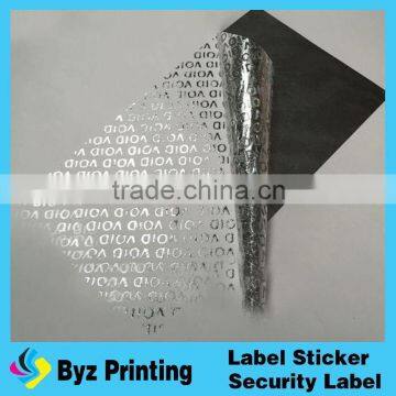 hot sale anti-counterfeiting warranty void if removed label,security void sticker,ultra destructible vinyl in Lidun brand