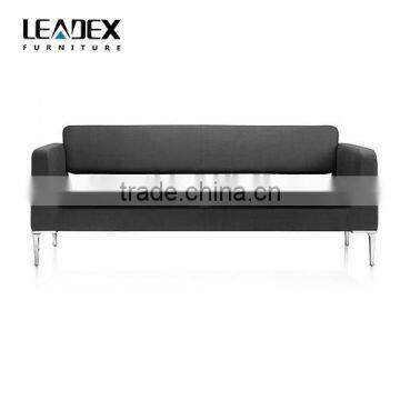 Modern style furniture office commerical three seaters fabric sofa