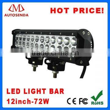 High quality and hot price for 12 Inch 72w led light bar, off road led light bar