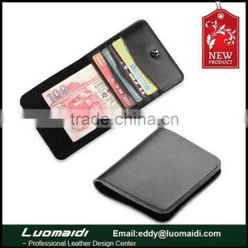 high quality simplestyle genuine leather mens wallet ,custom logo leather card holder China supplier