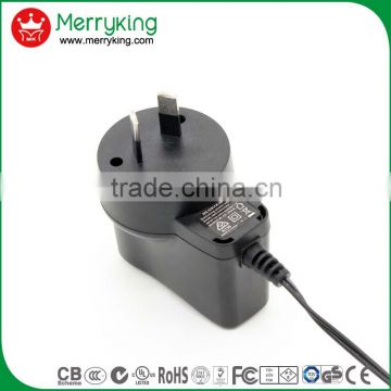 220 volt to 110 volt ac dc adapter 10W SAA approved Australian standard adapter 24V500mA with free samples