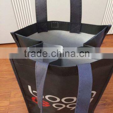 Hand Carry Bag, Wine Bag,custom Promotional 4 Packed Bottles Wine Bag