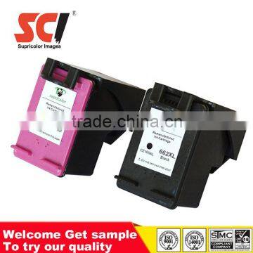 Outstanding image Printing qualtiy compatible hp 662 ink cartridge