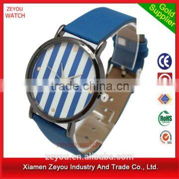 R0718 Small MOQ Multi-color Leather Wrist Watch, Cheap Vintage Wrist Watch