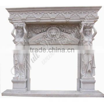 Carving Stone Indoor Used Fireplaces Design