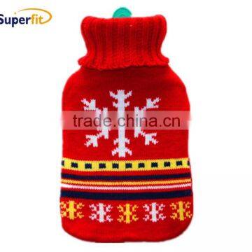 best sellers 2 liter hot water bottle with jacquard knitted cover