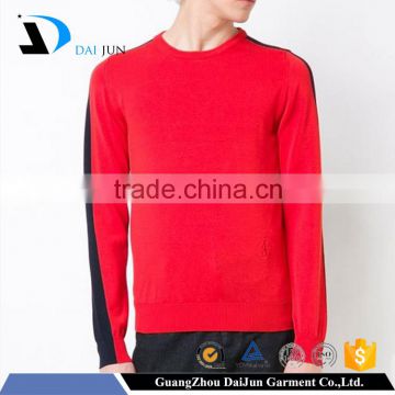 Daijun oem high quality two tone blank pullover men fleece sweatshirt