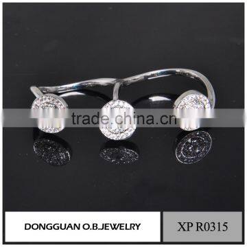 Popular 925 Sterling Silver Ring Wedding Adjustable Ring Plated White Gold photo-2