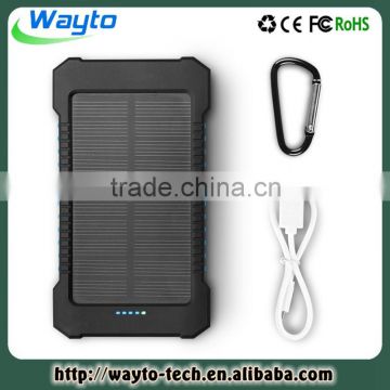 Best Seller Wst Solar Power Bank 8000Mah Portable Solar Charger For Mobile Phone