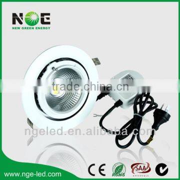 CE RoHS SAA high lumen Bridgelux COB 38w adjustable led crystal downlights