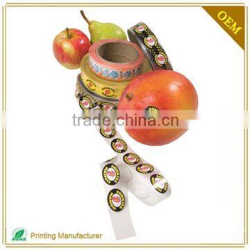 Custom Top Sale Edible Fruit Labels Label Sticker Manufacturer