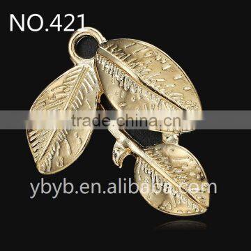 cheap leaf metal pendants for jewelry making,jewelry finding&component